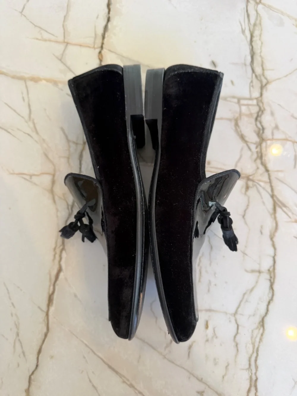 Magnanni velvet and leather dress loafers